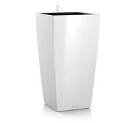 Lechuza - Pot de Fleurs d'Interieur - Premium Cubico - Réserve d'Eau Intégrée - Coloris Blanc - 22 x 22 x 41 cm
