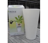 Lechuza - Pot de Fleurs d'Interieur - Premium Delta - Réserve d'Eau Intégrée - Coloris Blanc - 30 x 30 x 56 cm