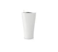 Lechuza - Pot de fleurs d'intérieur Premium Delta 40 - Réserve d'eau intégrée - Blanc 40x40x75 cm