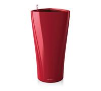 Lechuza - Pot de Fleurs d'Interieur - Premium Delta - Réserve d'Eau Intégrée - Coloris Rouge Scarlet - 30 x 30 x 56 cm