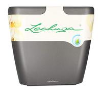 Lechuza - Pot de Fleurs d'Interieur - Premium Quadro Ls - Réserve d'Eau Intégrée - Coloris Anthracite - 43 x 43 x 40 cm