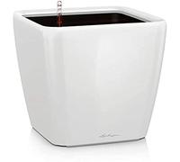 Lechuza - Pot de Fleurs d'Interieur - Premium Quadro Ls - Réserve d'Eau Intégrée - Coloris Blanc - 50 x 50 x 47 cm