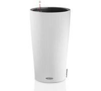 LECHUZA-Pot de plantes CILINDRO Color 32 Blanc | Colonne de plantes avec système d'arrosage et bac à plantes | Surface mate | Ø 32 x 56 cm | 13950