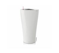 LECHUZA Pot de plantes DELTA Premium 40 blanc brillant | Colonne de plantes avec système d'arrosage | Surface brillante | Ø 39 x 75,5 cm | 15540