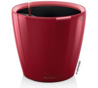 LECHUZA-Vase à plantes CLASSICO Premium LS 50 Rouge Scarlet brillant | Vase à plantes avec système d'arrosage | Surface brillante |Ø 49,5 x 46,5 cm | 16107