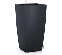 LECHUZA-Vase à plantes CUBICO Color 30 gris ardoise | Vase à plantes avec système d'arrosage | surface mate | 29,5 x 29,5 x 56,5 cm | 13138