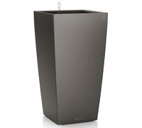 Lechuza - Pot de Fleurs d'Interieur - Premium Cubico - Réserve d'Eau Intégrée - Coloris Anthracite - 50 x 50 x 95 cm