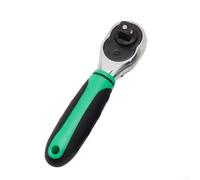 Lecreatekit liquet à 72 dents 6,35 mm gagement rapide en acier CR-V pour bricolage à domicile - Assemblage électronique pour espaces restreints - Poignée verte (9,5 mm)
