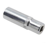 Lecreatekit Douille à choc profonde de 4 à 14 mm, entraînement hexagonal en acier au chrome vanadium pour liquet, outils de réparation automobile, argent, 50 mm (11 mm)