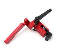 Lecreatekit Gabarit de rail à onglet pour outil de travail du bois en alliage d'aluminium de qualité supérieure pour table de défonceuse de table avec verrou ergonomique fente de 30 mm (F75 rouge)