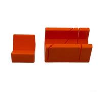 Lecreatekit Guide de coupe portable pour le travail du bois pour des coupes à 45° et 90° - Outil de scie en plastique avec support stable pour projets de menuiserie - Orange 12 cm