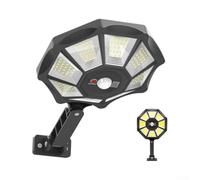 Lecreatekit Lanterne solaire d'extérieur à suspendre en métal style rétro pour clôture, décoration de paysage (modèle 168 LED)