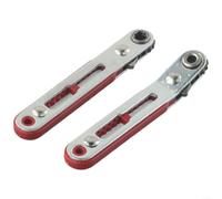 Lecreatekit Lot de 2 mini clés à cliquet coudées et à tête plate pour réparation d'appareils - Cliquet réversible 16 dents 1/4" Tournevis à douille 4"