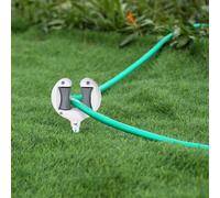 Lecreatekit Lot de 2 piquets de guidage de tuyau d'arrosage avec système de rouleau et de piquet - 27 cm - Protection des plantes en ABS pour parterres de fleurs, empêche les tuyaux de s'emmêler et