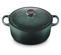 LeCreuset, cocotte en fonte ronde, collection "Wicked", modèle "Elphaba" : motif Elphaba