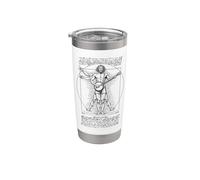 Lecteur banjo Vitruvian Man Leonardo Da Vinci Country Music Gobelet isotherme en acier inoxydable double paroi