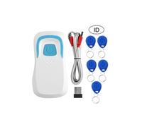 Lecteur de Cartes d'identification sans fil Bluetooth RFID Scanner de Code Fréquence 13.56M / 125Khz avec 5 Cartes (IC Blanc)