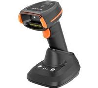 Lecteur de codes-barres 1D/2D sans fil environ avec base de chargement - Indicateur LED, bip et vibration - Vitesse de numérisation 60 ips - Déclenchement manuel ou automatique - Autonomie jusqu'à 12h