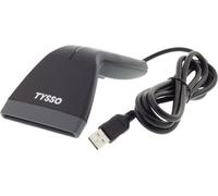 Lecteur de codes-barres avec technologie CCD, portée 80 mm, alimentation USB, noir