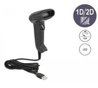 Lecteur de codes-barres USB Delock 1D et 2D avec câble de raccordement - Version allemande