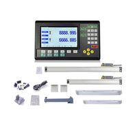 Lecture numérique à 2 axes/ensemble DRO LCD à 3 axes et règle de grille d'encodeur à échelle de verre linéaire(GCS909-2 LCD DRO SET)
