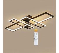LED 116W Plafonnier Moderne Salon Lumière Lustre Créatif Aluminium Acrylique Conception Lampe Plafond Luminaire L'éclairage Lampe de Salon Lumière de la Chambre Bureau Plafonnier Lampe (Noir),L120CM