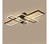 LED 116W Plafonnier Moderne Salon Lumière Lustre Créatif Aluminium Acrylique Conception Lampe Plafond Luminaire L'éclairage Lampe de Salon Lumière de la Chambre Bureau Plafonnier Lampe (Noir),L120CM