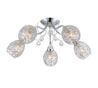 LED 20 watt plafonnier cristal plafonnier éclairage chrome tressée lumière chrome