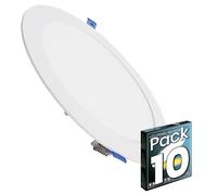 LED ATOMANT 10x Downlight LED Encastrable Découpe 200mm 20W Blanc Neutre | Diamètre 220mm, 4500K, 1800 lumens, Driver inclus