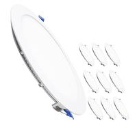LED ATOMANT 10x Downlight LED Encastrable Découpe 200mm 20W CCT 3000-6500K | Diamètre 220mm, Avec sélecteur de couleur CCT, 2100 lumens, Driver inclus
