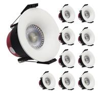 LED ATOMANT 10x Downlight LED Encastrable Découpe 70mm 8W CCT IP65 | Diamètre 85mm, Avec sélecteur de couleur CCT, 720 lumens, Connexion directe 220V