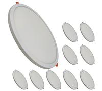 LED ATOMANT 10x Panneau LED Encastrable Découpe 50-180mm 20W Blanc Neutre