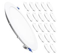 LED ATOMANT 20x Downlight LED Encastrable Découpe 200mm 20W CCT 3000-6500K | Diamètre 220mm, Avec sélecteur de couleur CCT, 2100 lumens, Driver inclus