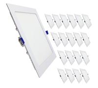 LED ATOMANT Lot de 20 Panneau LED Encastrable Downlight Carré 220mm 20W, CCT (Sélecteur de Couleur Blanc Chaud, Neutre et Froid), Coupe 205mm, 1800 Lumens, Driver inclus