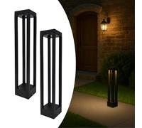 LED ATOMANT 2x Borne LED Jardin 7W Blanc Froid 750lm IP67 Métal Noir