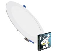 LED ATOMANT 3x Downlight LED Encastrable Découpe 205mm 20W Blanc Chaud