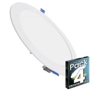 LED ATOMANT 4x Downlight LED Encastrable Découpe 205mm 20W Blanc Chaud | Diamètre 220mm, 3000K, 1800 lumens, Driver inclus