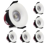 LED ATOMANT 6x Downlight LED Encastrable Découpe 70mm 8W CCT IP65 | Diamètre 85mm, Avec sélecteur de couleur CCT, 720 lumens, Connexion directe 220V