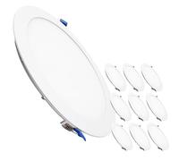 LED ATOMANT Lot de 10 Panneau LED Downlight Rond 240mm 20W, CCT (Sélecteur de Couleur Blanc Chaud, Neutre et Froid), Coupe 220mm, 1800 Lumens, Driver inclus
