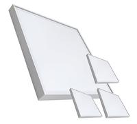 LED ATOMANT Lot de 4 Kit Pose en Saillie + Panneau LED 60x60cm 48W, CCT (Sélecteur de Couleur Blanc Chaud, Neutre et Froid), 5000 Lumens, Driver inclus