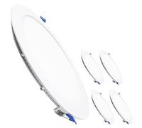 LED ATOMANT Lot de 5 Panneau LED Encastrable Downlight Rond Plat 220mm 20W, CCT (Sélecteur de Couleur Blanc Chaud, Neutre et Froid), Coupe 200mm, 1800 Lumens, Driver inclus