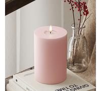 LED Bougie pilier Ø 10 x 15 cm Rose clair Lyserød