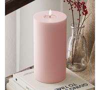 LED Bougie pilier Ø 10 x 20 cm Rose clair Lyserød