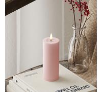 LED Bougie pilier Ø 5 x 12,5 cm Rose clair Lyserød