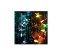 Led carillon solaire alimenté libellule carillons lumineux maison jardin suspendu lampe décor