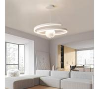LED Chambre d'enfant 65W Espace Étoile Lampe Suspendue Lampe Suspendue Acrylique Planète Terre Boule Art Décor À La Maison Fantaisie Intérieur Enfants Éclairage Dessin Animé Plafonnier(Couleur:B