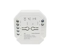 LED Controller Dimmer 3-in-1 AC 100-240V Push Dimmer for Traditional Incandescent Halogen Lamps, Dimmable Lamps(Beige)