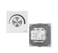LED Controller LED Dimmer Dimmer Switch Rotating Glass Panel Dimming Voice Control Monochrome Dimmable LED Light(White Triac Dimmer)