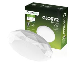 LED-Deckenleuchte Glory 2 Diamant 26cm, 12W, IP44, rund, LUMILED