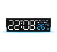 LED Digital Clock Night Light Soft Glow pour temp Display LED(Blue) | Soft ambient glow, adjustable brightness, pour temp display C/F, auto light sensor, pour ideal for sleep